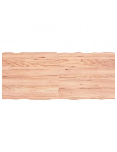 Piano Tavolo Marrone Chiaro 140x60x(2-4) cm Rovere Non Trattato