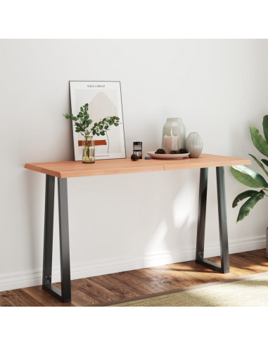 Piano Tavolo Marrone Chiaro 140x60x(2-4) cm Rovere Non Trattato