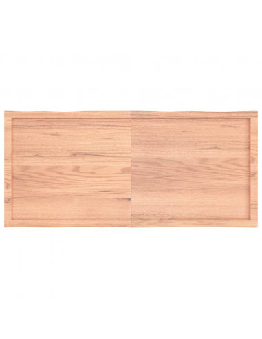 Piano Tavolo Marrone Chiaro 140x60x(2-4) cm Rovere Non Trattato
