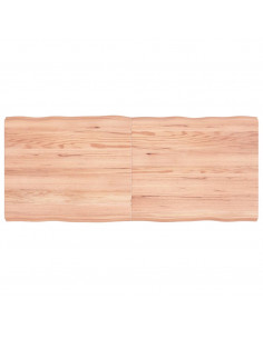 Piano Tavolo Marrone Chiaro 140x60x(2-6) cm Rovere Non Trattato 2