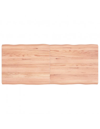 Piano Tavolo Marrone Chiaro 140x60x(2-6) cm Rovere Non Trattato