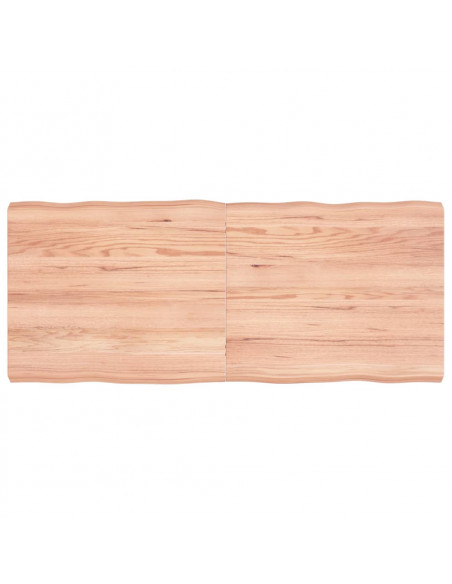 Piano Tavolo Marrone Chiaro 140x60x(2-6) cm Rovere Non Trattato
