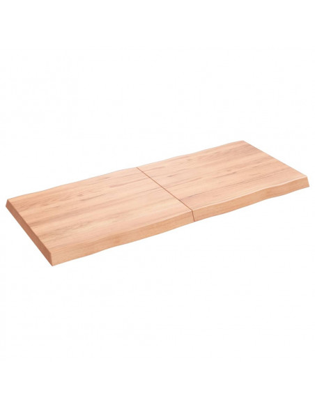 Piano Tavolo Marrone Chiaro 140x60x(2-6) cm Rovere Non Trattato