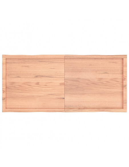 Piano Tavolo Marrone Chiaro 140x60x(2-6) cm Rovere Non Trattato