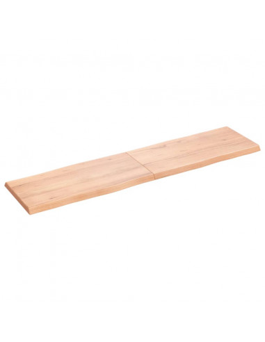 Piano Tavolo Marrone Chiaro 160x40x(2-4) cm Rovere Non Trattato