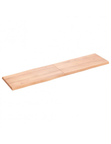 Piano Tavolo Marrone Chiaro 160x40x(2-4) cm Rovere Non Trattato