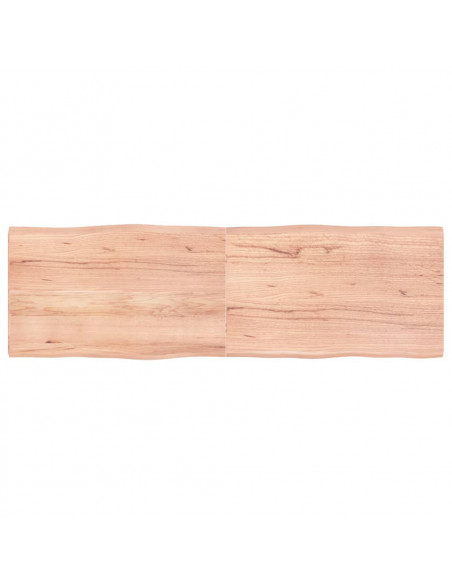 Piano Tavolo Marrone Chiaro 160x50x(2-4) cm Rovere Non Trattato