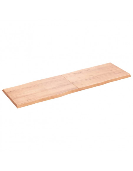 Piano Tavolo Marrone Chiaro 160x50x(2-4) cm Rovere Non Trattato