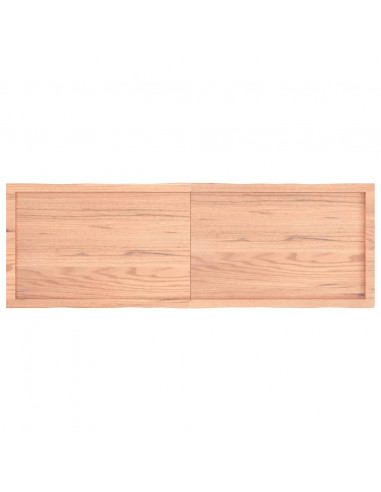 Piano Tavolo Marrone Chiaro 160x50x(2-4) cm Rovere Non Trattato