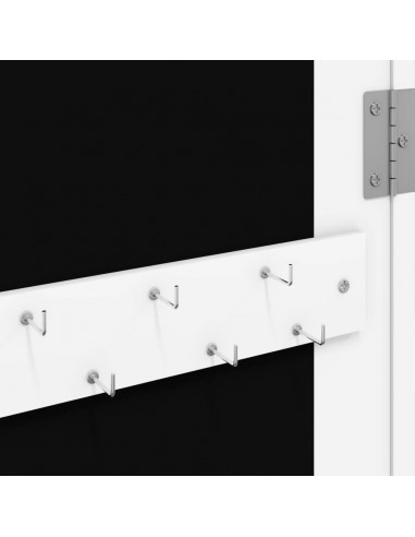 Armadio Portagioie a Specchio con Luci LED a Parete Bianco