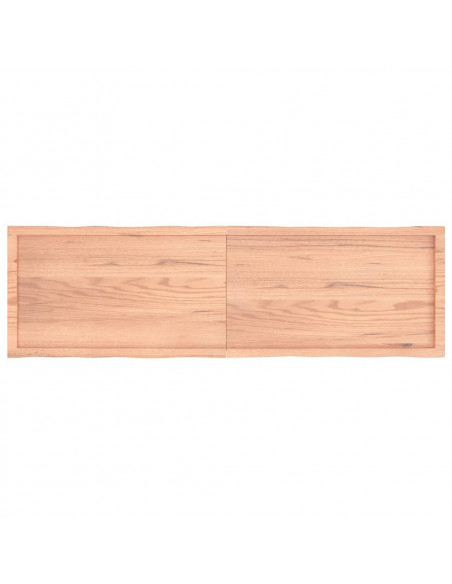 Piano Tavolo Marrone Chiaro 180x50x(2-4) cm Rovere Non Trattato
