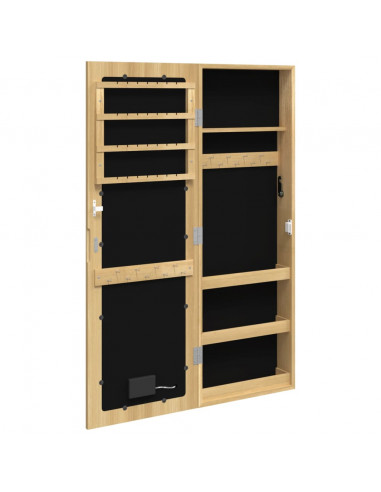 Armadio Portagioie a Specchio con Luci LED a Parete