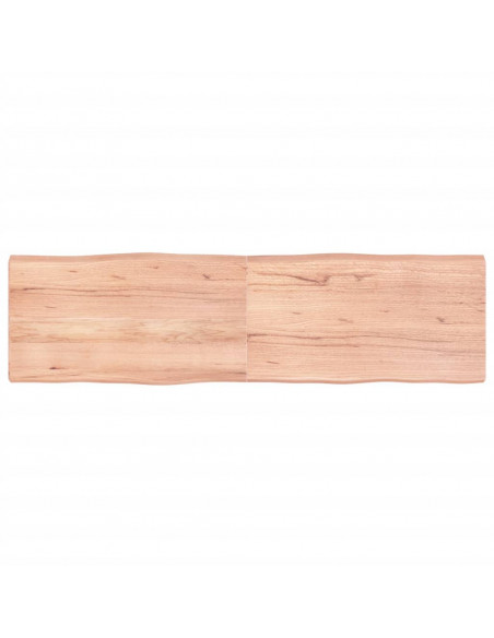 Piano Tavolo Marrone Chiaro 180x50x(2-6) cm Rovere Non Trattato