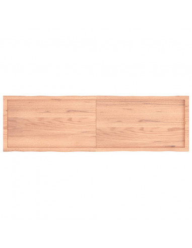 Piano Tavolo Marrone Chiaro 180x50x(2-6) cm Rovere Non Trattato