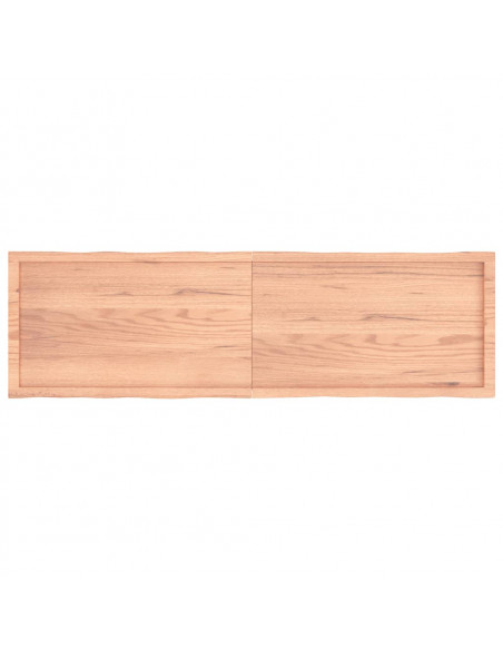 Piano Tavolo Marrone Chiaro 180x50x(2-6) cm Rovere Non Trattato