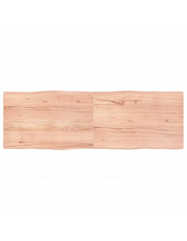 Piano Tavolo Marrone Chiaro 180x60x(2-4) cm Rovere Non Trattato