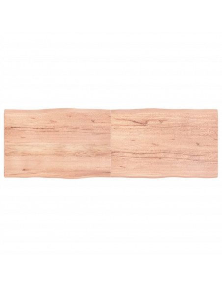 Piano Tavolo Marrone Chiaro 180x60x(2-4) cm Rovere Non Trattato