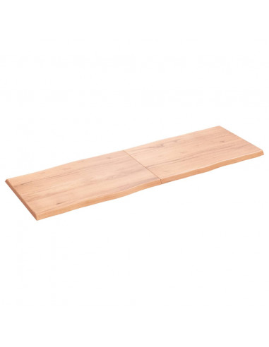 Piano Tavolo Marrone Chiaro 180x60x(2-4) cm Rovere Non Trattato