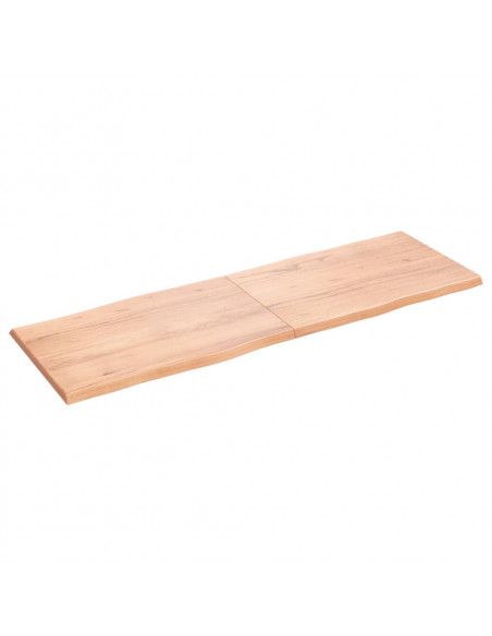 Piano Tavolo Marrone Chiaro 180x60x(2-4) cm Rovere Non Trattato