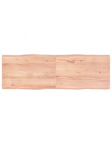 Piano Tavolo Marrone Chiaro 180x60x(2-6) cm Rovere Non Trattato