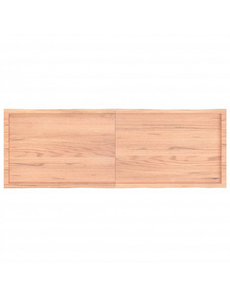 Piano Tavolo Marrone Chiaro 180x60x(2-6) cm Rovere Non Trattato