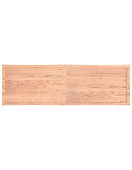 Piano Tavolo Marrone Chiaro 200x60x(2-4) cm Rovere Non Trattato