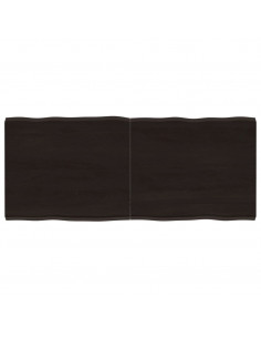 Piano Tavolo Marrone Scuro 120x50x(2-4)cm Rovere Non Trattato 2