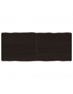 Piano Tavolo Marrone Scuro 120x50x(2-6)cm Rovere Non Trattato 2