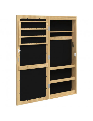 Armadio Portagioie a Specchio con Luci LED a Parete