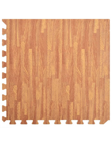Tappetino a Incastro 24 pz Venature Legno 8,64 ㎡ Schiuma EVA