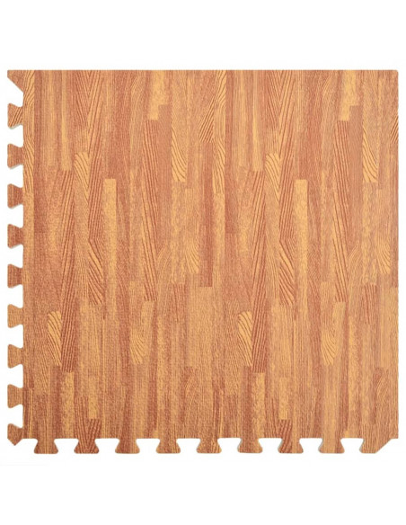 Tappetino a Incastro 24 pz Venature Legno 8,64 ㎡ Schiuma EVA