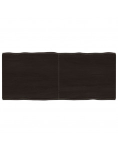 Piano Tavolo Marrone Scuro 140x60x(2-4)cm Rovere Non Trattato 2
