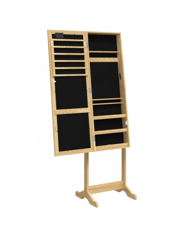 Armadietto Portagioie a Specchio con Luci LED Autoportante