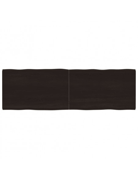 Piano Tavolo Marrone Scuro 160x50x(2-4)cm Rovere Non Trattato
