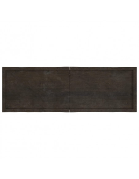 Piano Tavolo Marrone Scuro 160x50x(2-4)cm Rovere Non Trattato