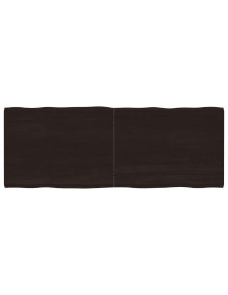 Piano Tavolo Marrone Scuro 160x60x(2-4)cm Rovere Non Trattato