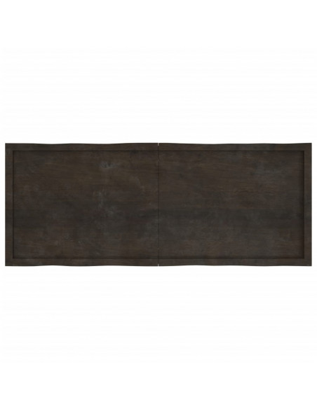 Piano Tavolo Marrone Scuro 160x60x(2-4)cm Rovere Non Trattato