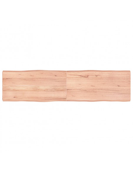 Piano Tavolo Marrone Chiaro 160x40x(2-6) cm Rovere Non Trattato