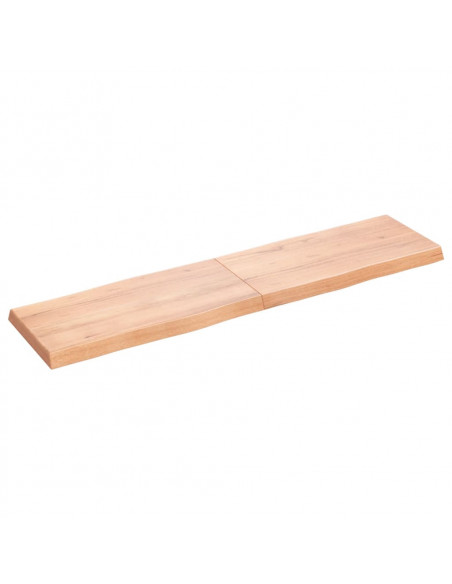Piano Tavolo Marrone Chiaro 160x40x(2-6) cm Rovere Non Trattato