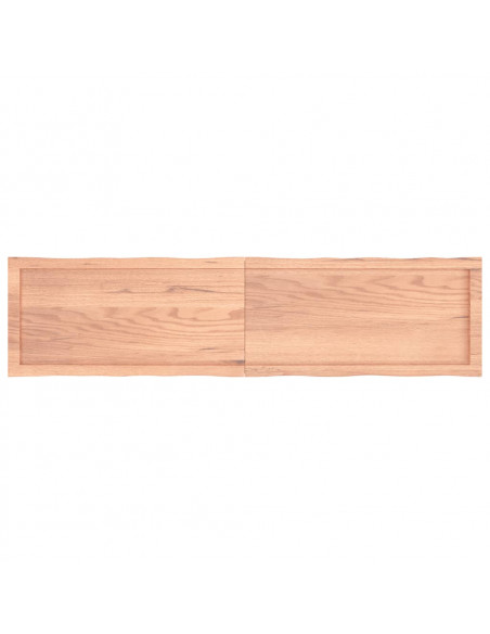 Piano Tavolo Marrone Chiaro 160x40x(2-6) cm Rovere Non Trattato