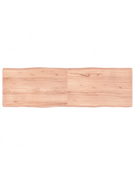 Piano Tavolo Marrone Chiaro 160x50x(2-6) cm Rovere Non Trattato
