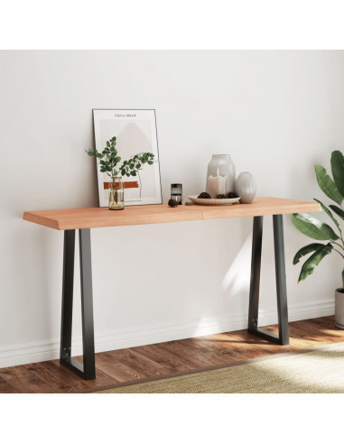 Piano Tavolo Marrone Chiaro 160x50x(2-6) cm Rovere Non Trattato