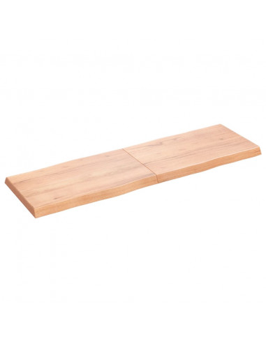 Piano Tavolo Marrone Chiaro 160x50x(2-6) cm Rovere Non Trattato