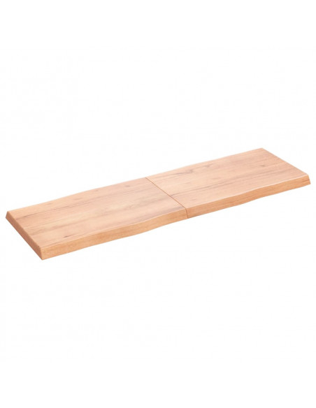 Piano Tavolo Marrone Chiaro 160x50x(2-6) cm Rovere Non Trattato