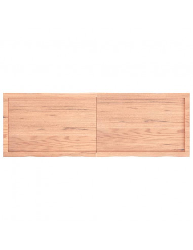 Piano Tavolo Marrone Chiaro 160x50x(2-6) cm Rovere Non Trattato