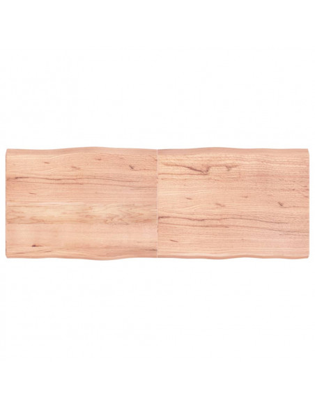 Piano Tavolo Marrone Chiaro 160x60x(2-6) cm Rovere Non Trattato