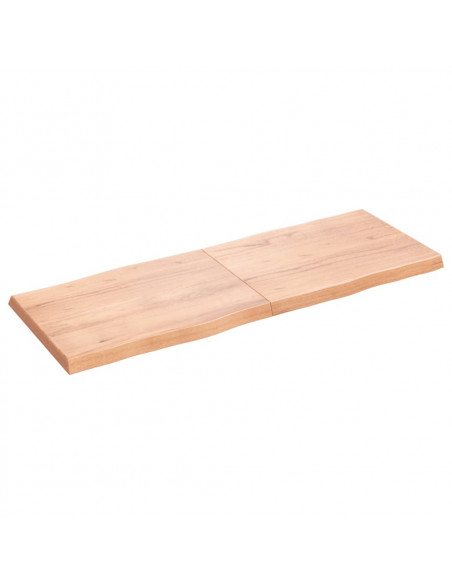 Piano Tavolo Marrone Chiaro 160x60x(2-6) cm Rovere Non Trattato