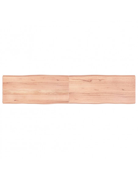 Piano Tavolo Marrone Chiaro 180x40x(2-6) cm Rovere Non Trattato