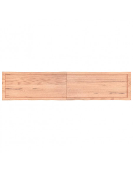 Piano Tavolo Marrone Chiaro 180x40x(2-6) cm Rovere Non Trattato