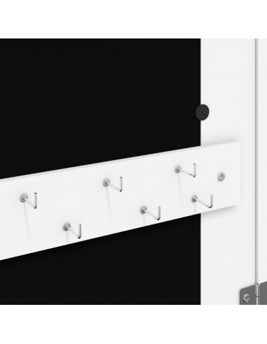 Armadietto Portagioie a Specchio Luci a LED Autoportante Bianco